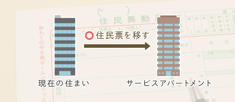 サービスアパートメントに住民票を移すことは可能なのか？